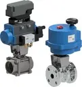 Ball valves automatically operated